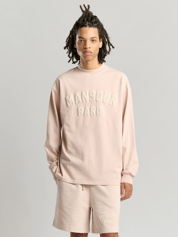 Mansour Sweatshirt 'Paris College Longsleeve' in Pink: Vorderseite