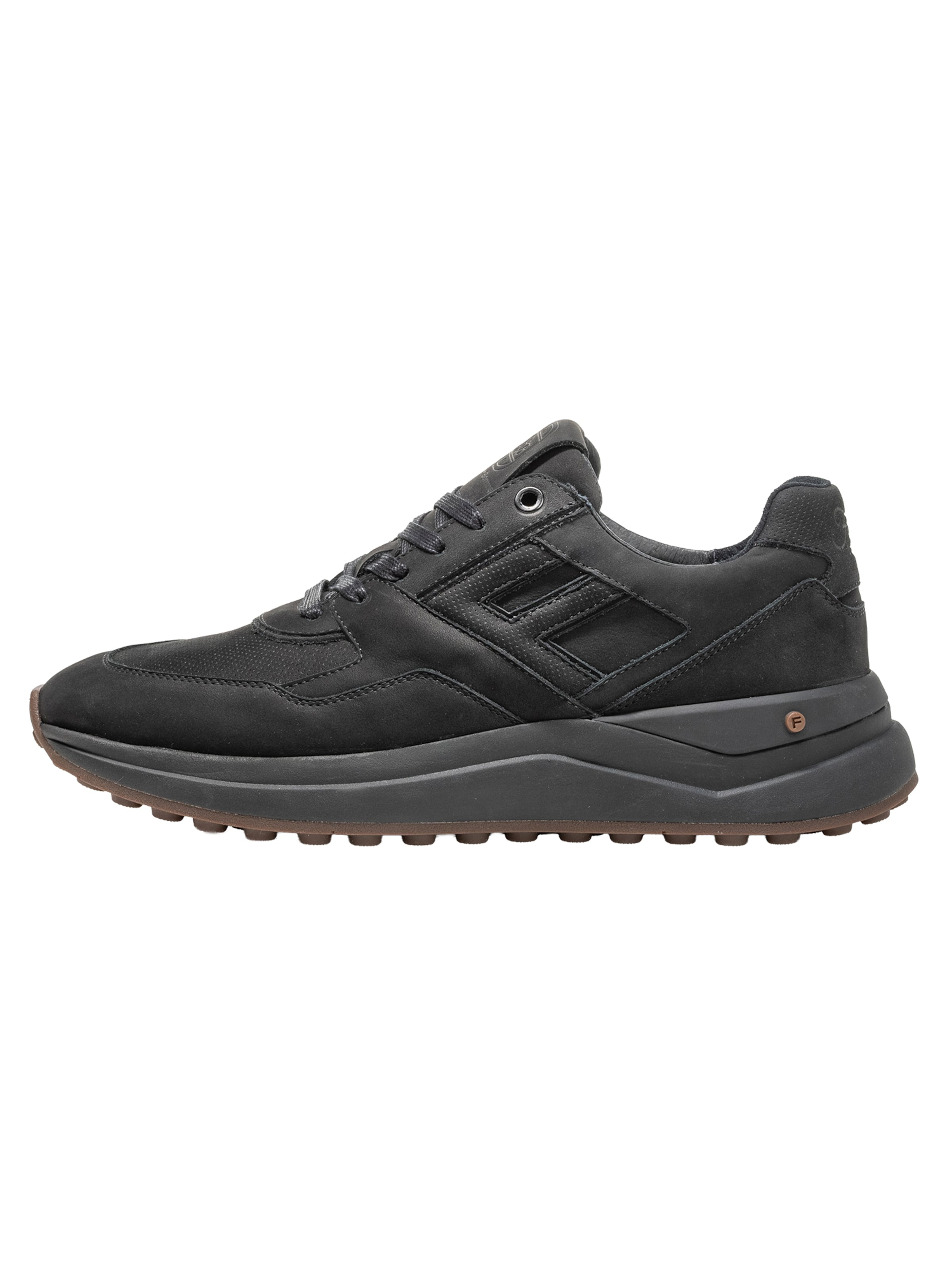 Sneaker bassa 'De Trikker 02' di Floris van Bommel in nero: frontale