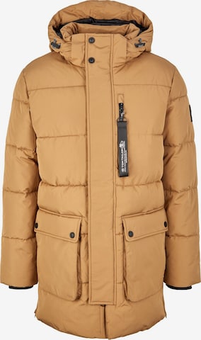 TOM TAILOR Winter Jacket in Brown: front