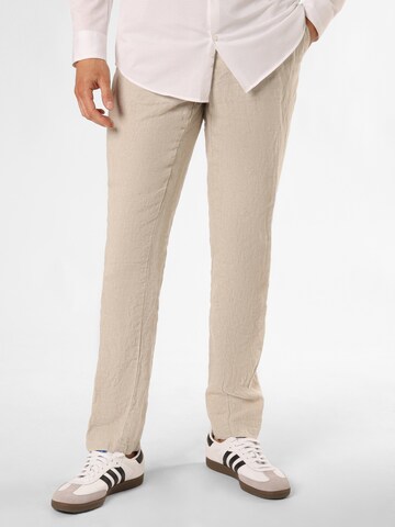 Regular Pantalon 'Herrera' Nils Sundström en beige : devant