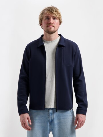 Travelin Fleece jas 'Njord' in Blauw: voorkant