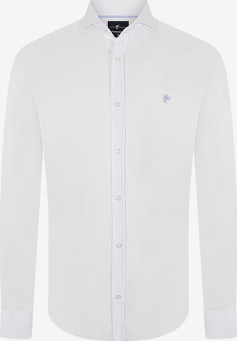 DENIM CULTURE Regular fit Button Up Shirt 'Valery' in White: front