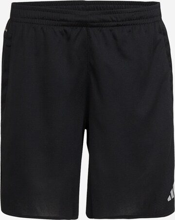 ADIDAS PERFORMANCE Regular Sports trousers 'Run Icons 3 Bar Logo' in Black: front
