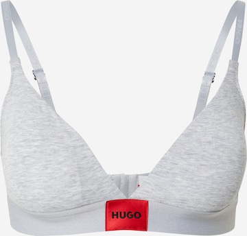 HUGO Red Triangle Bra in Grey: front