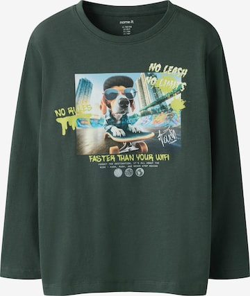 NAME IT - Camiseta 'NKMVOTO' en verde: frente