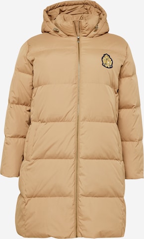 Lauren Ralph Lauren Plus - Abrigo de invierno en beige: frente