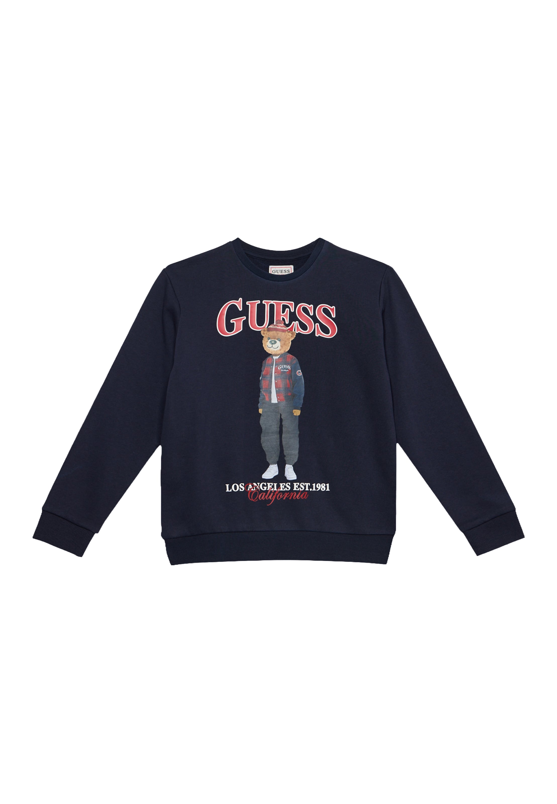 GUESSSweater majica - plava boja: prednji dio