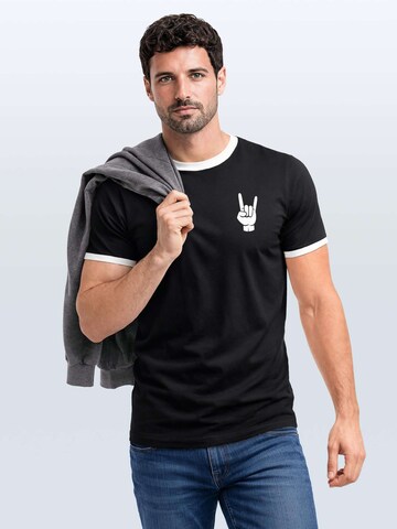 Neverless Shirt 'Metal' in Black