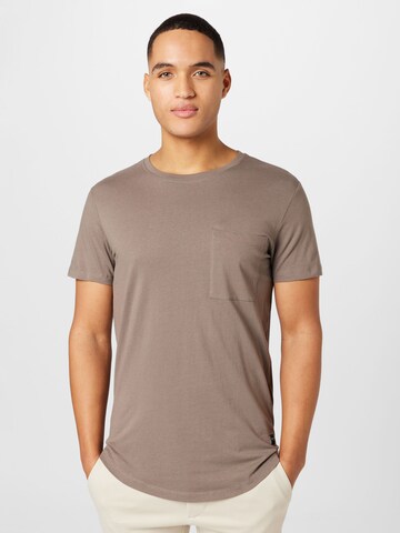 JACK & JONES Majica 'NOA' | rjava barva: sprednja stran