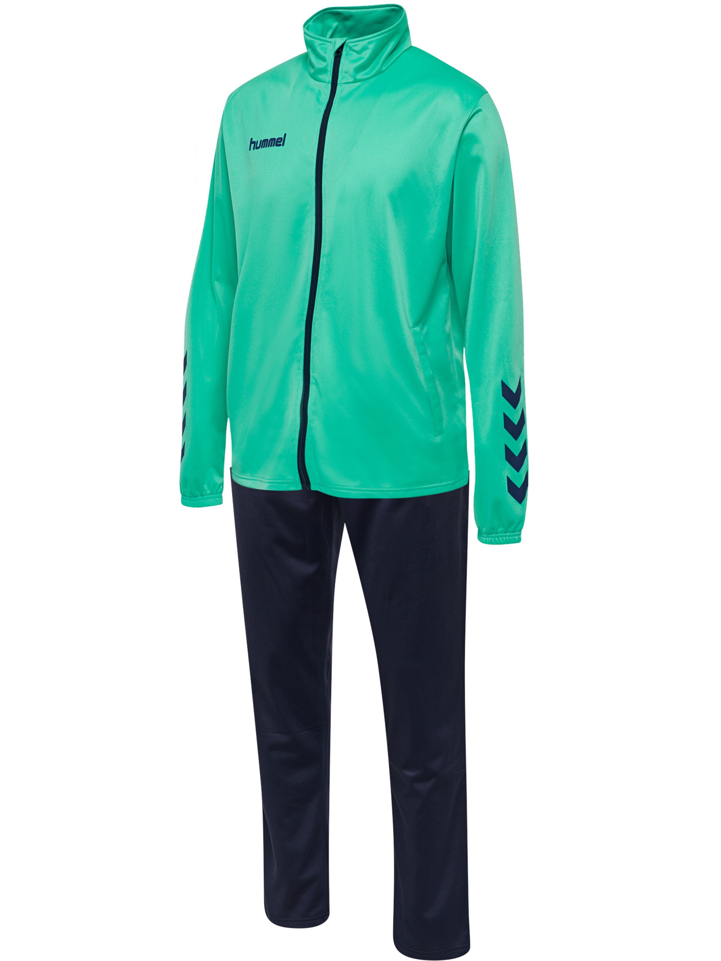 Hummel Trainingspak in Groen: voorkant