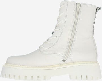 BRONX Lace-Up Ankle Boots 'Groovy' in White