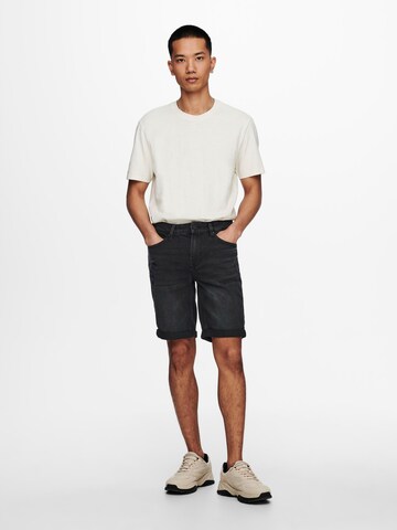 Only & Sons Regular Shorts in Schwarz