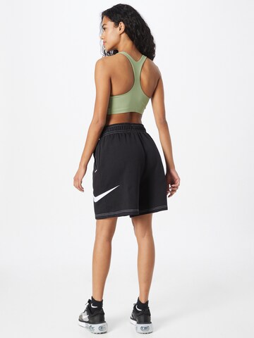 Wide leg Pantaloni de la Nike Sportswear pe negru