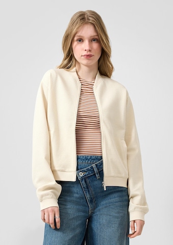 Veste de survêtement QS en beige : devant