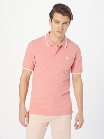 LEVI'S ® Shirt 'Slim Housemark Polo' in Rood: voorkant