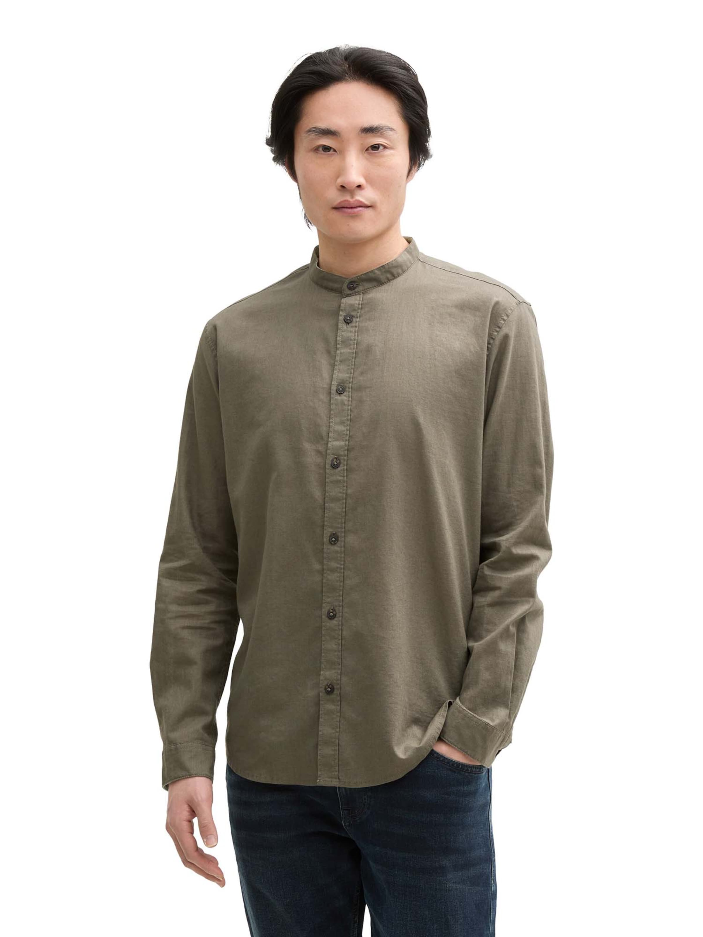 TOM TAILOR Regular fit Риза в зелено: отпред