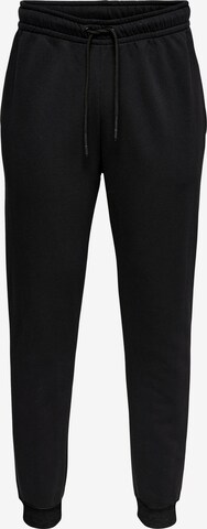 Only & Sons Tapered Trousers 'Ceres' in Black: front