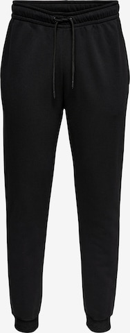 Only & Sons Tapered Pants 'Ceres' in Black: front