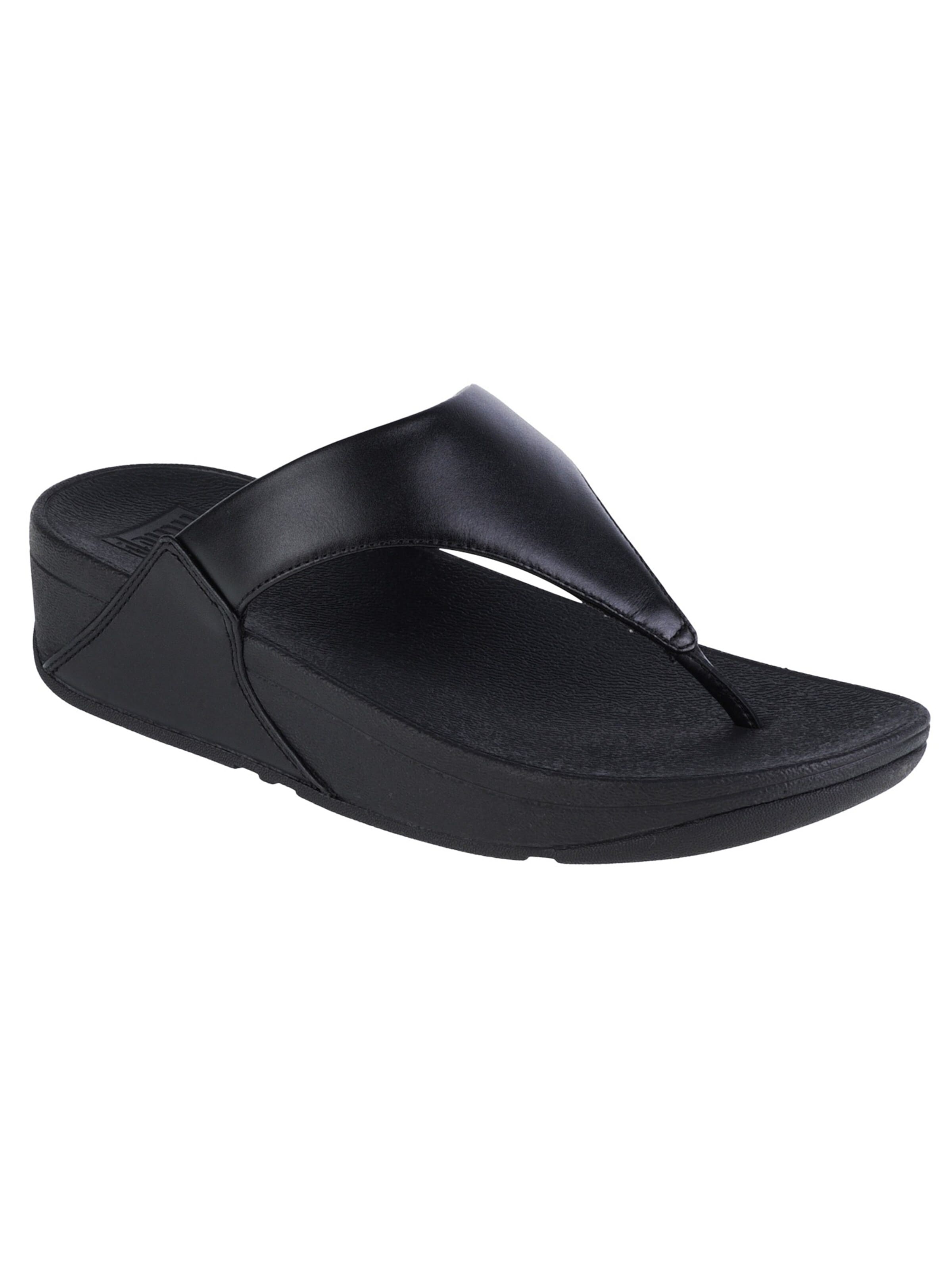FitFlop T-Bar Sandals 'FitFlop Lulu' in Black: front