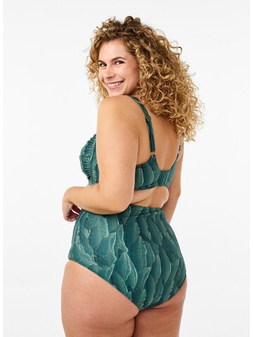 Swim by Zizzi Bikini nadrágok 'STELLA' - zöld