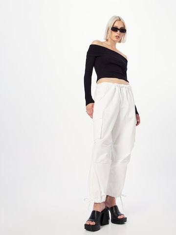 River Island Tapered Hose in Weiß