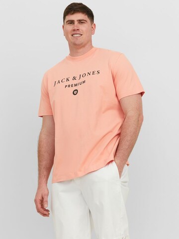 T-Shirt Jack & Jones Plus en orange : devant