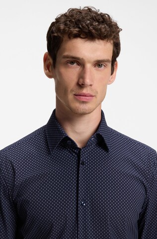 BOSS Slim fit Button Up Shirt ' Hank' in Blue