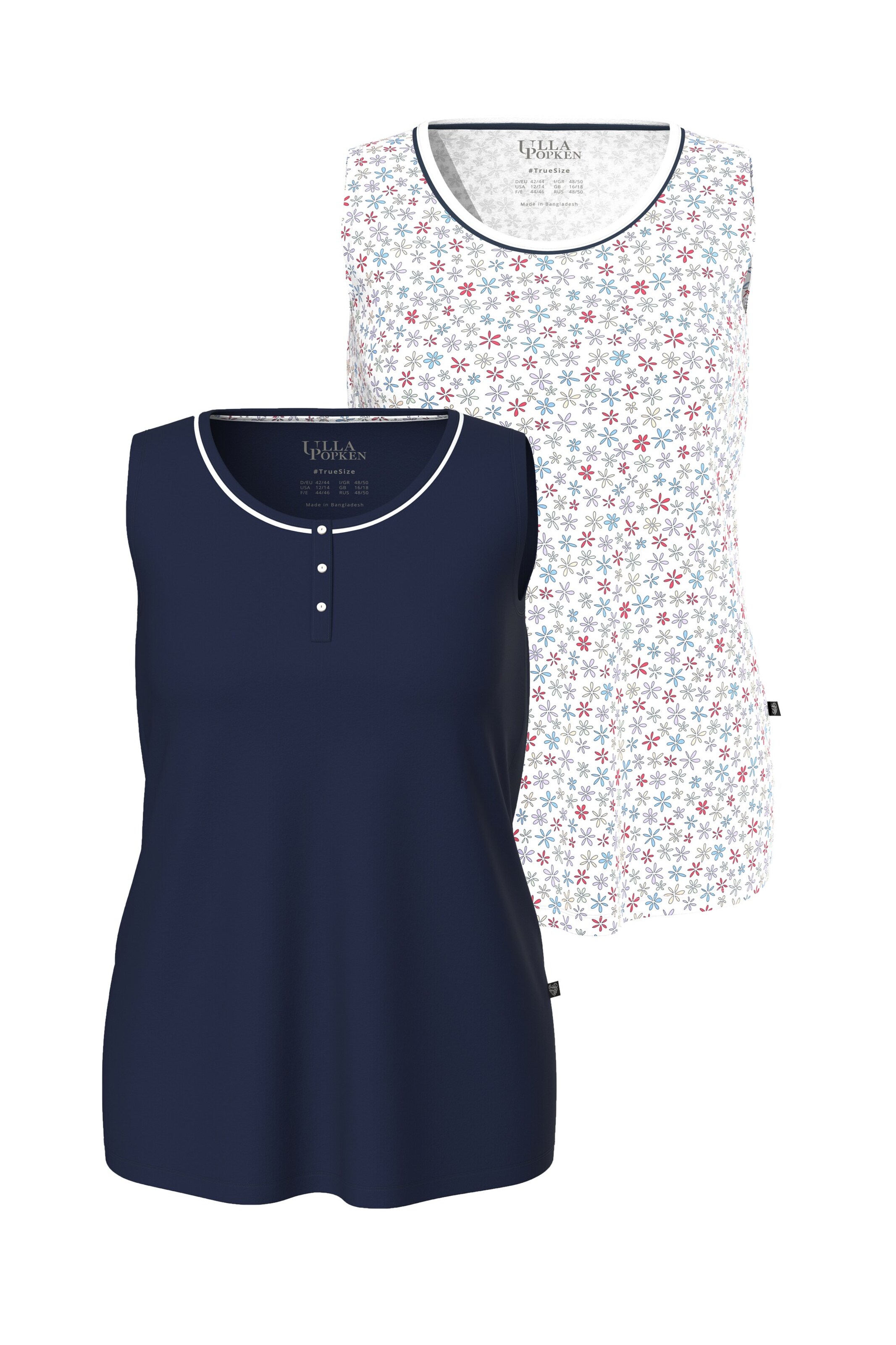 Ulla Popken Slaapshirt in Gemengde kleuren: voorkant