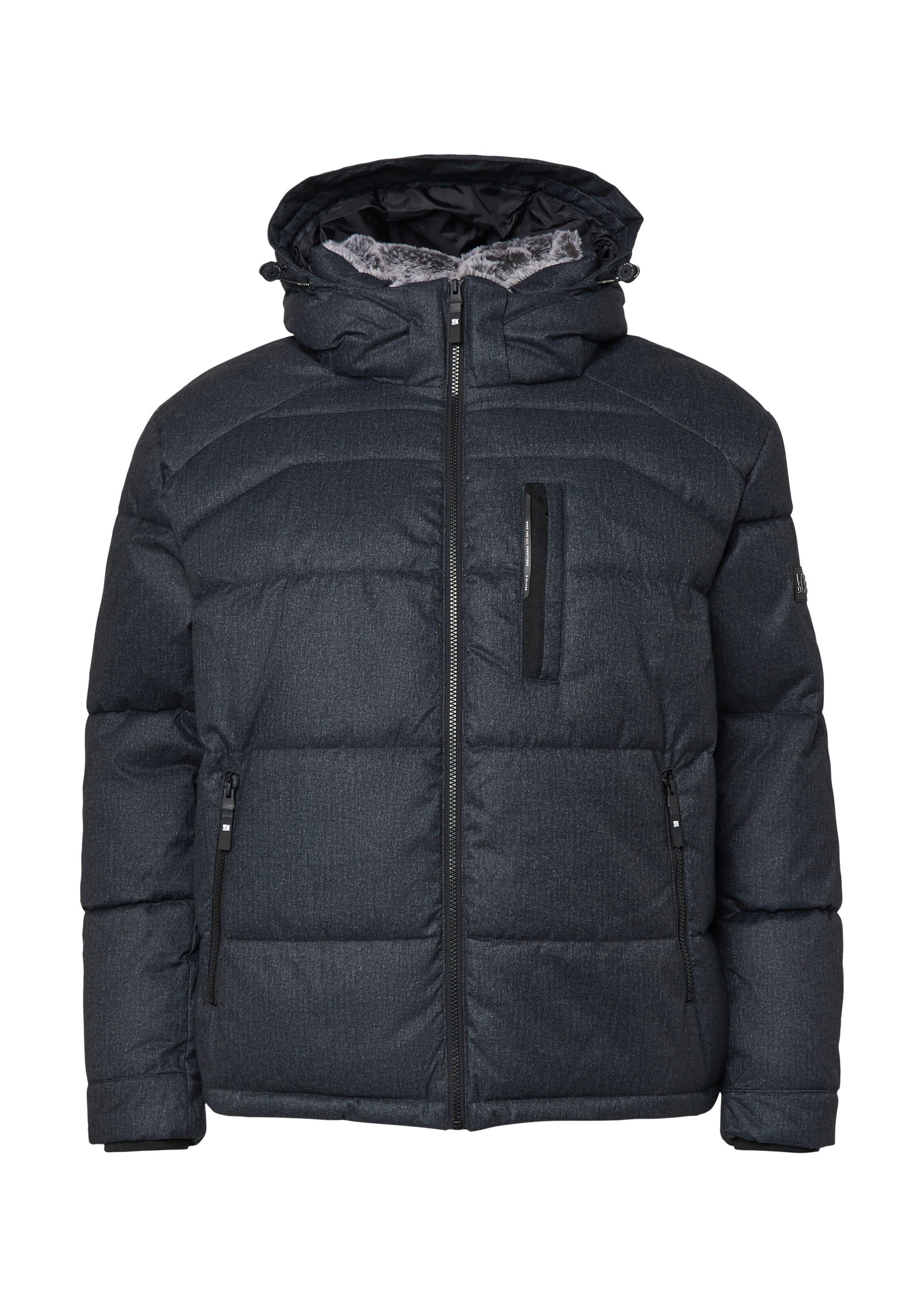 s.Oliver Red Label Plus Winterjas in Blauw: voorkant
