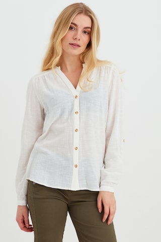 Fransa Blouse in Wit: voorkant