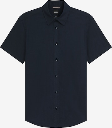 BOSS Regular Fit Hemd ' Roan ' in Blau: Vorderseite