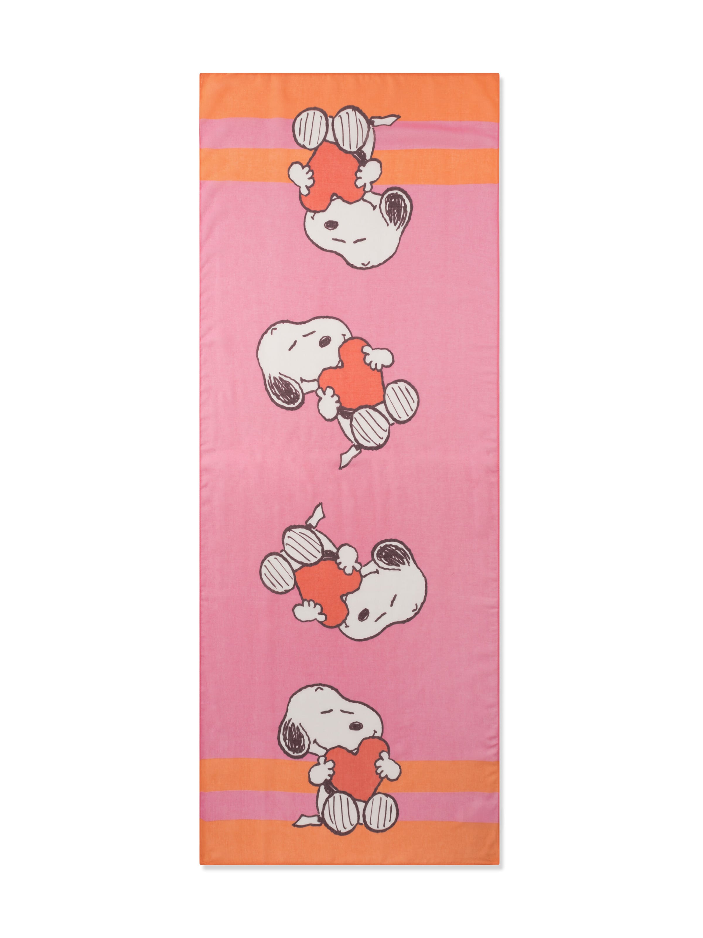 CODELLO Schal Snoopy-Herz-Motiv in Pink: Vorderseite