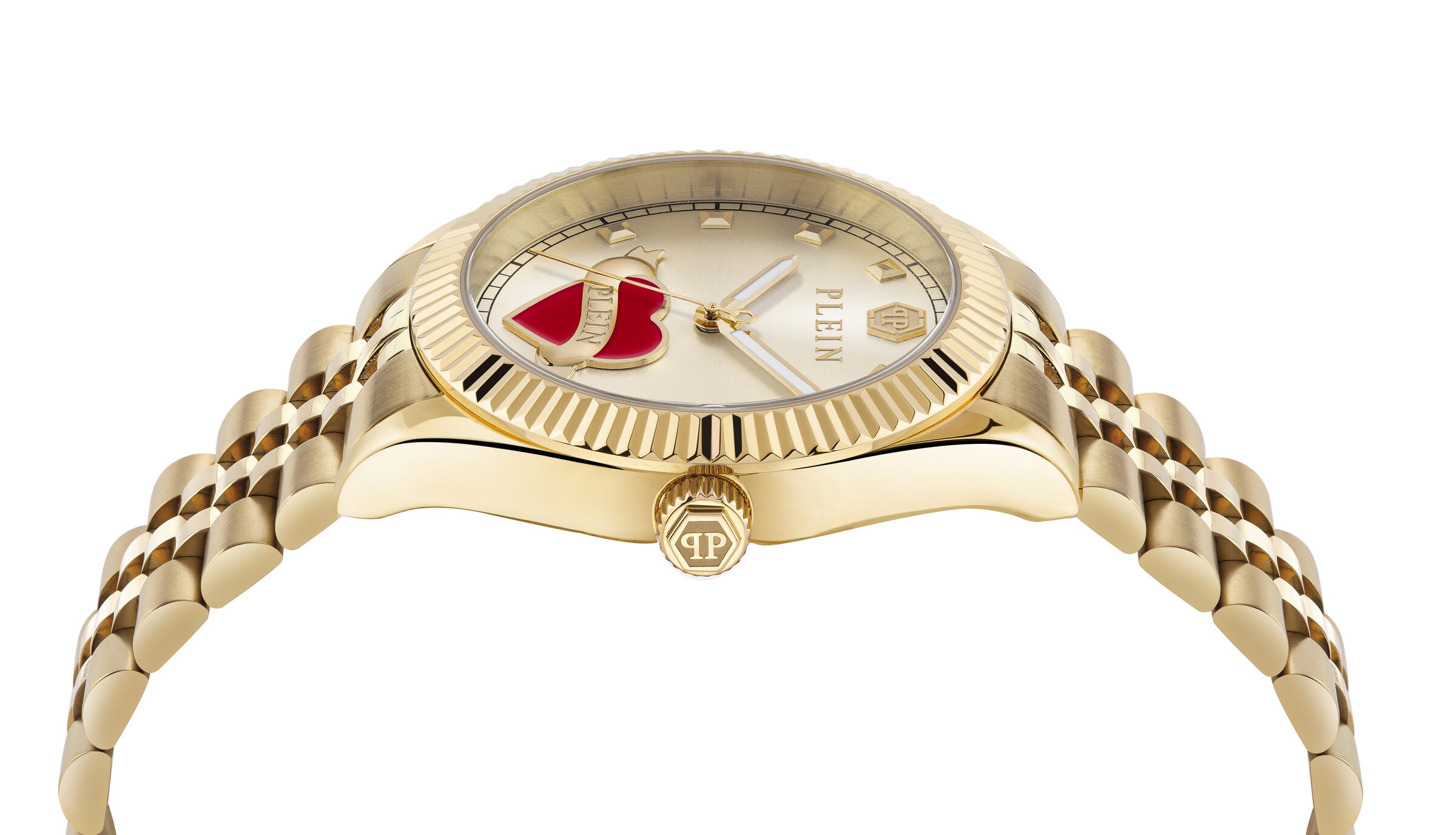 Montre à affichage analogique 'ROCK COUTURE' Philipp Plein Watches en or : devant