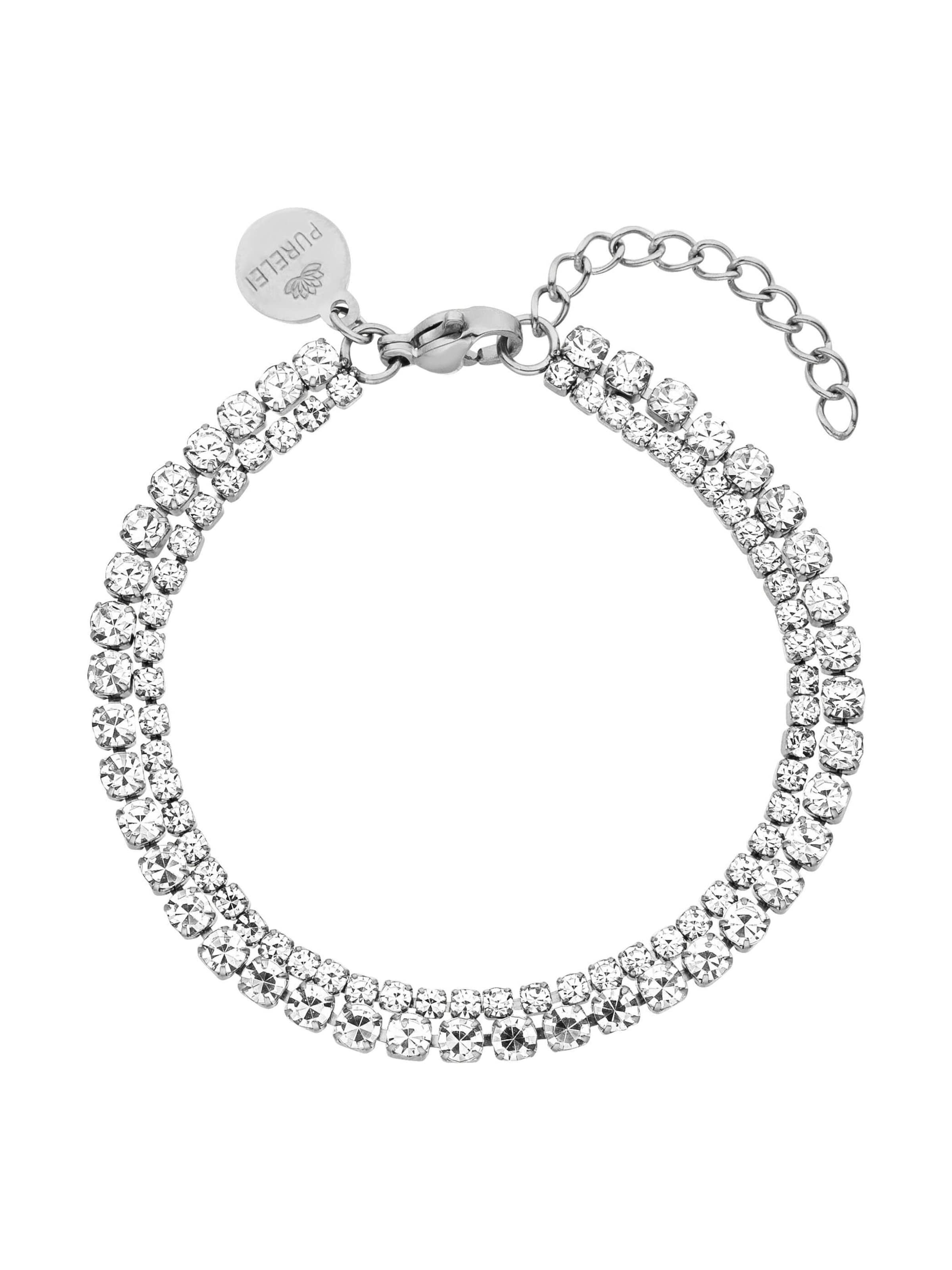 PURELEI Armband 'Festive' in Silber: Vorderseite
