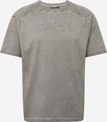 SikSilk Shirt in Grijs: voorkant