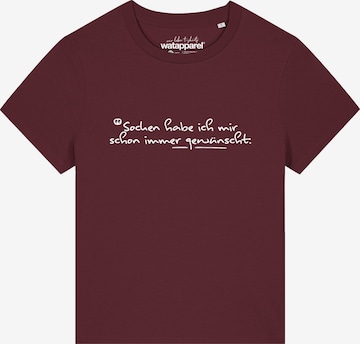 T-shirt 'Socken Habe Ich Mir Schon Immer Gewünscht' Watapparel en rouge : devant