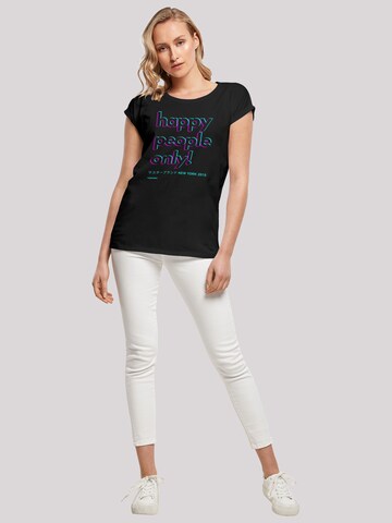 T-shirt 'Happy people only New York' F4NT4STIC en noir