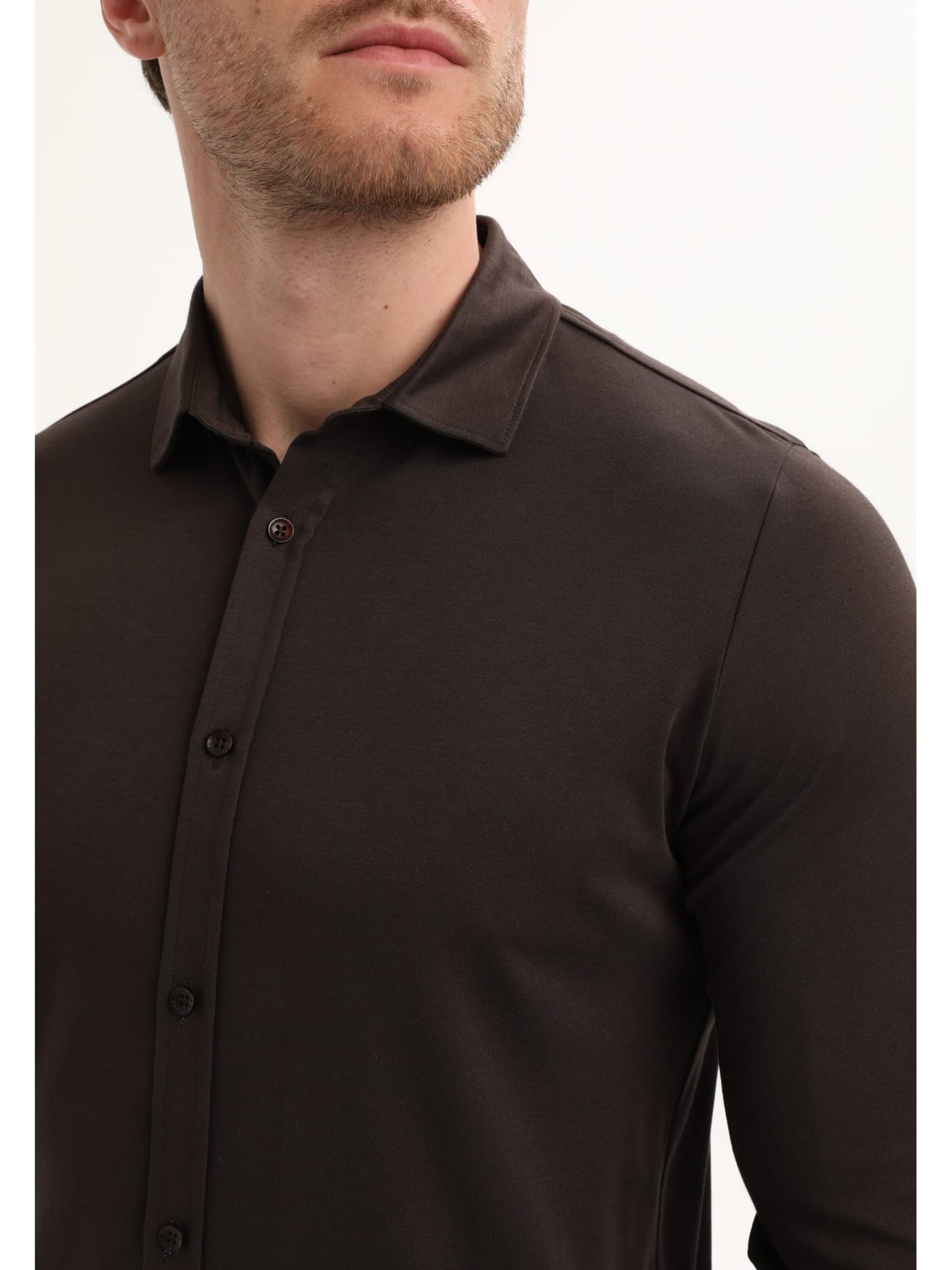 Gabbiano Comfort fit Overhemd in Bruin
