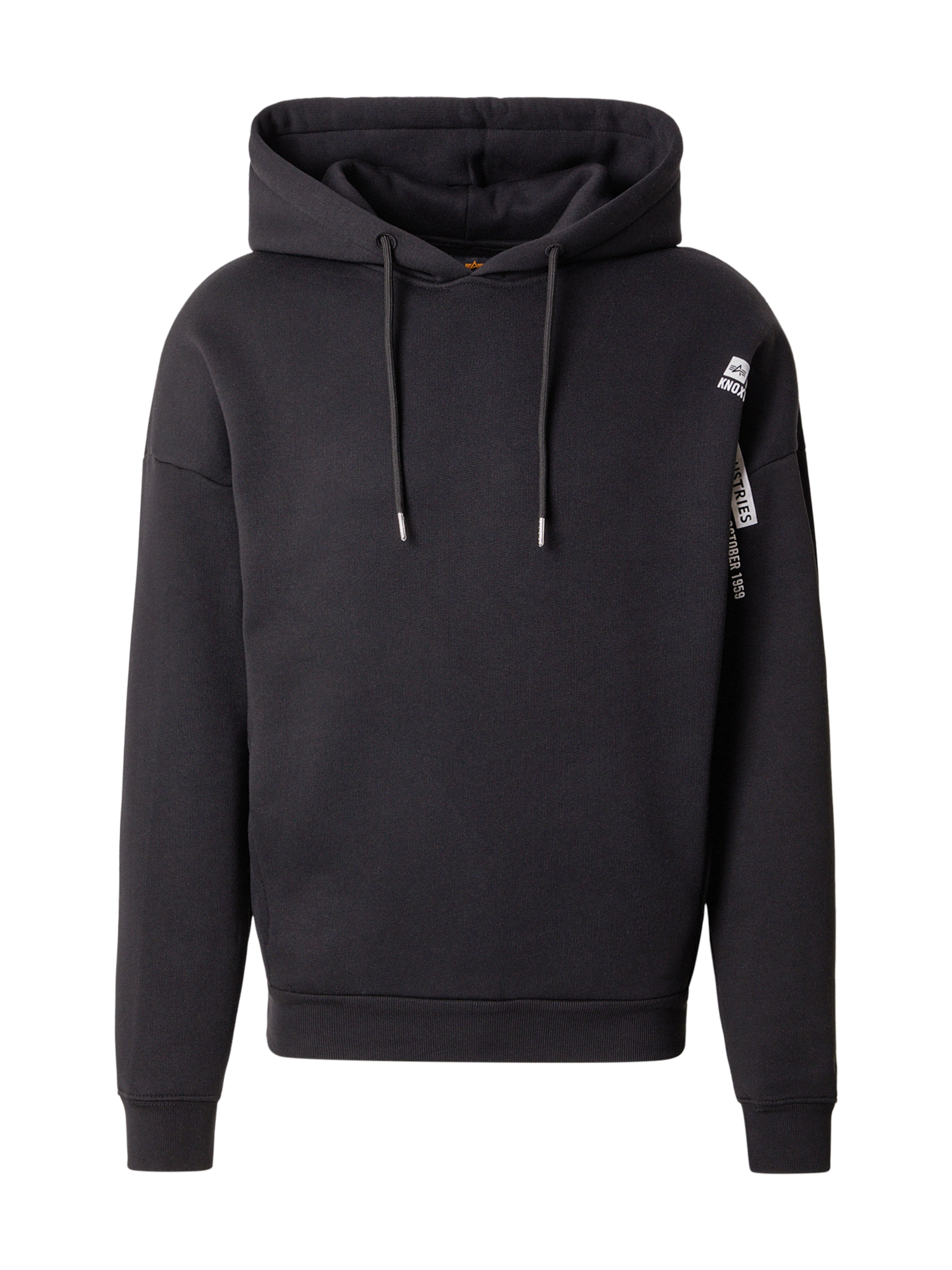 ALPHA INDUSTRIESSweater majica - crna boja: prednji dio
