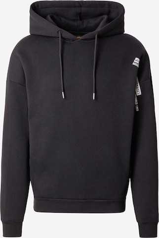 ALPHA INDUSTRIESSweater majica - crna boja: prednji dio