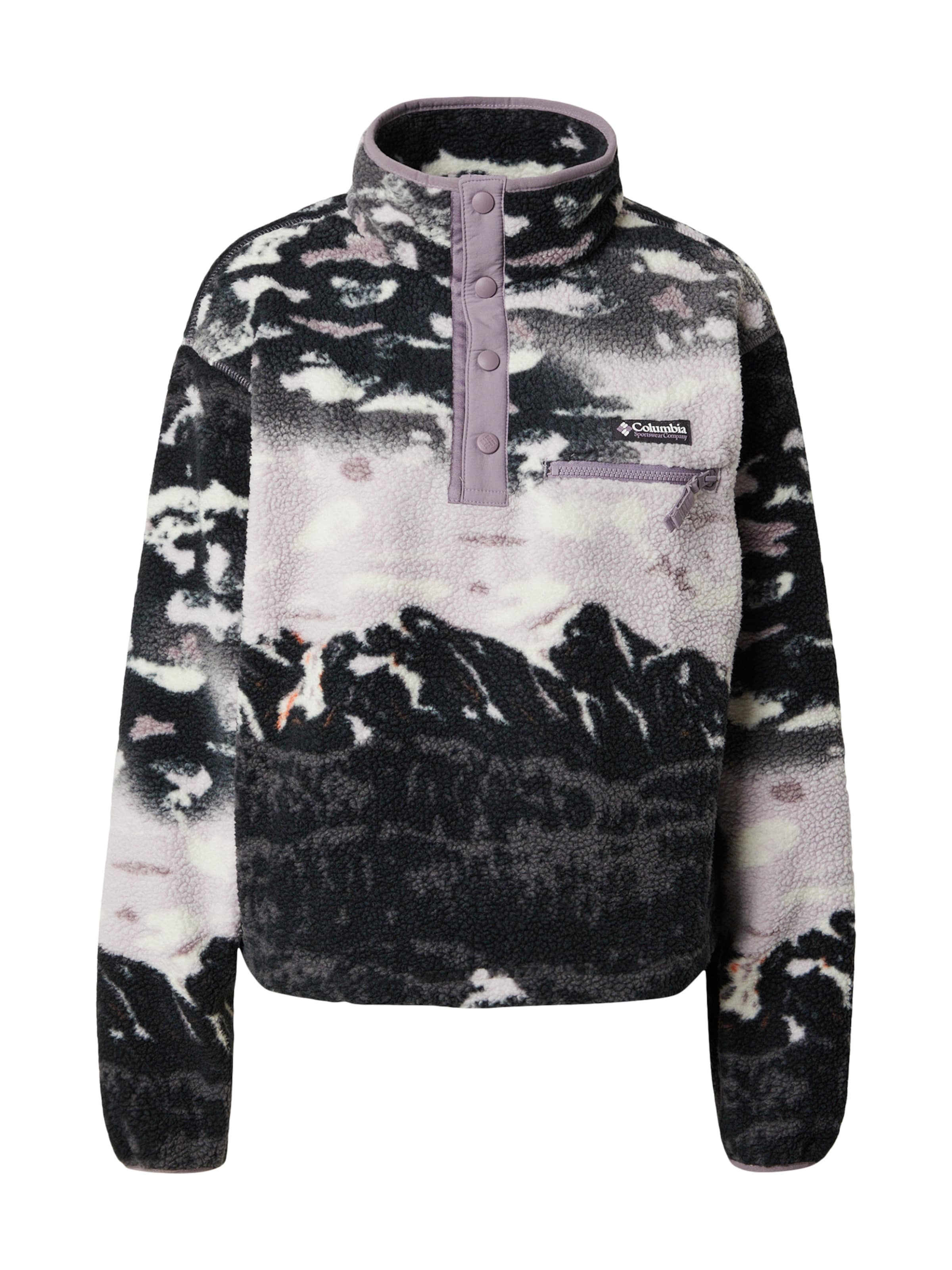 COLUMBIA Pull-over de sport 'Helvetia™ II' en écru / anthracite / violet pastel / noir, Vue avec produit