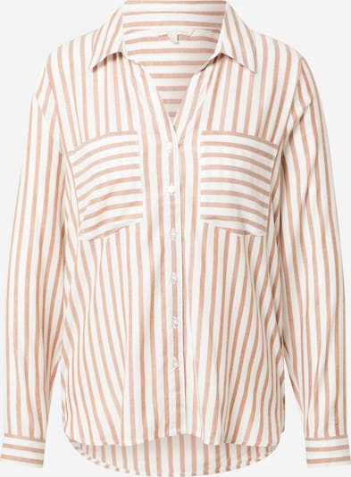 TOM TAILOR DENIM Bluse in braun / weiß, Produktansicht