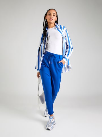 ONLY Slim fit Pleat-Front Pants 'Poptrash' in Blue