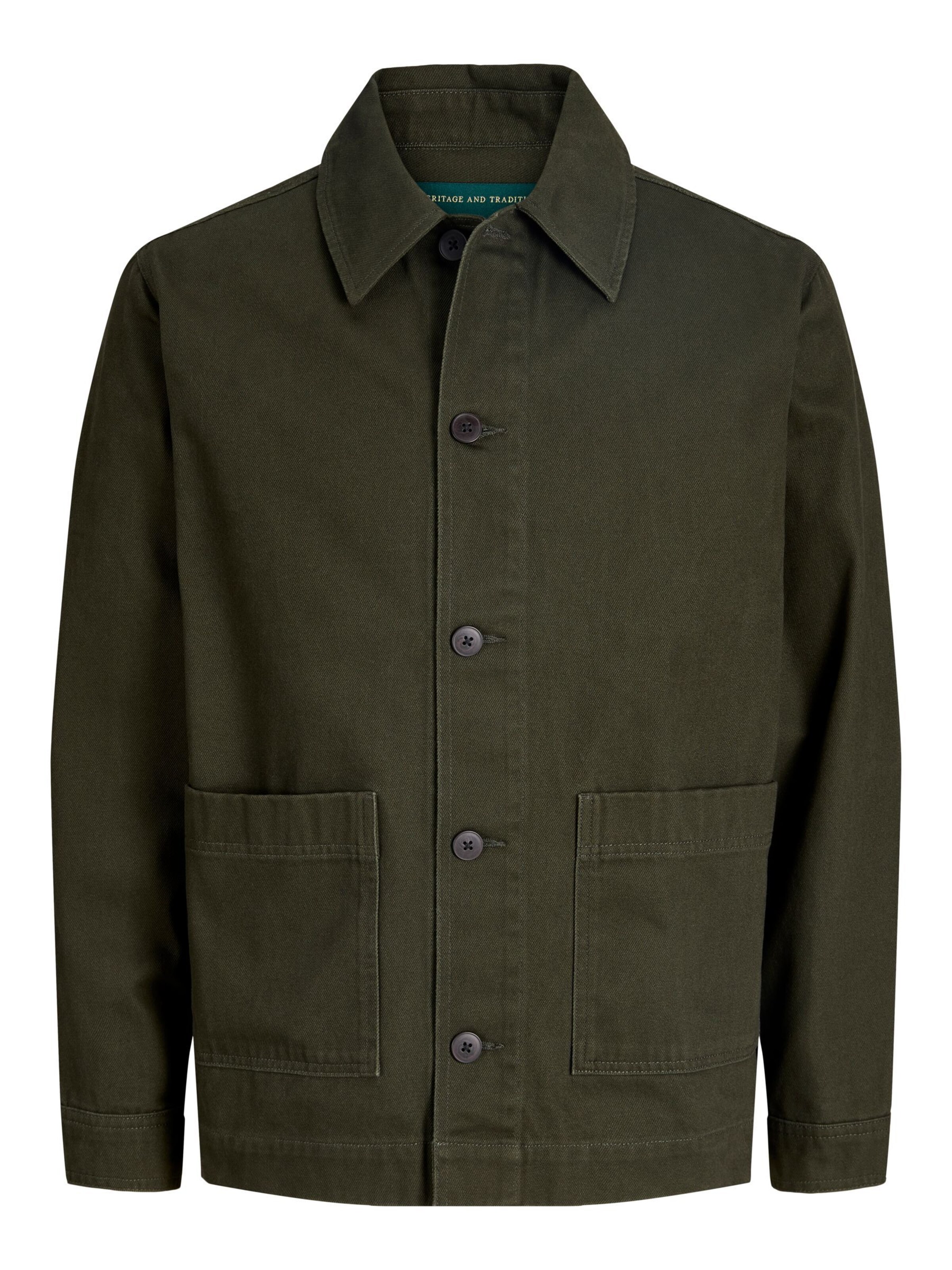 Portland Outerwear Company - Ajuste estrecho Camisa en verde: frente