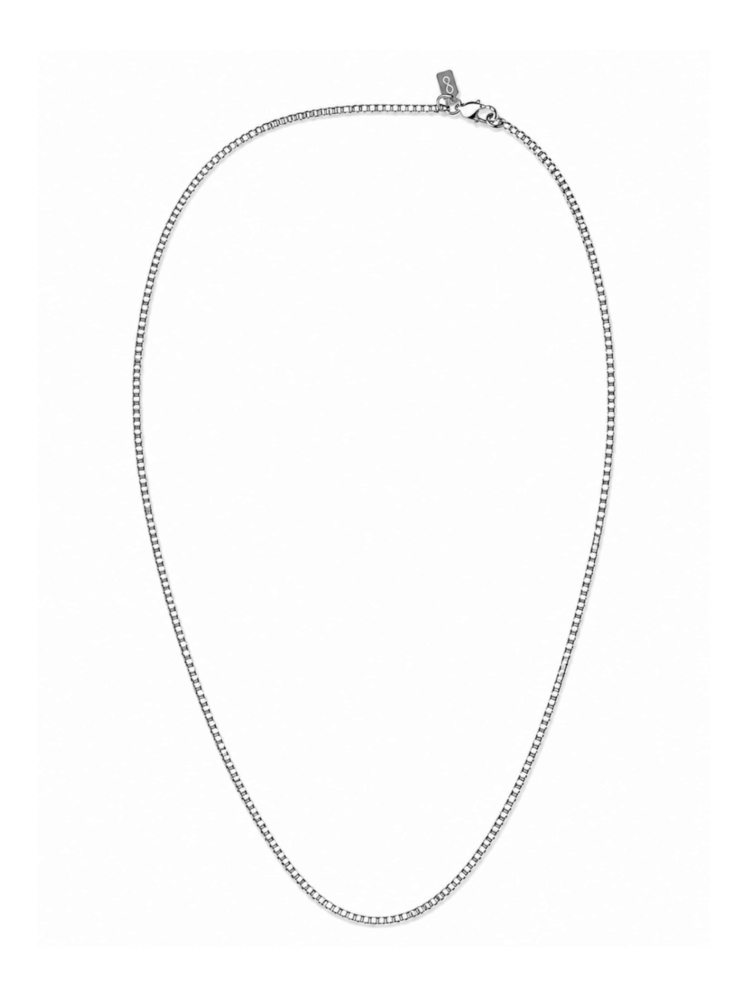 Eternal Necklace 'Halskette Box' in Silver: front