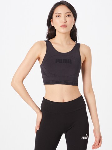 PUMA - Top deportivo en negro: frente