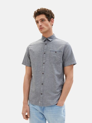 TOM TAILOR Regular fit Button Up Shirt in Blue: front