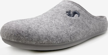 thies Hausschuh 'thies 1856 ® Recycled PET Slipper' in Grau: Vorderseite