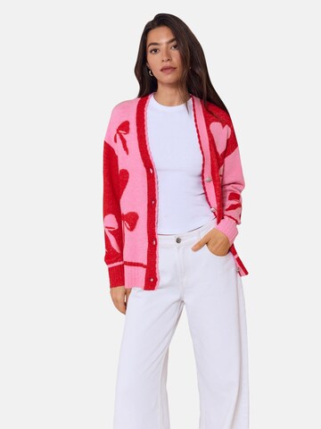 Lipsy Knit Cardigan in Pink: front