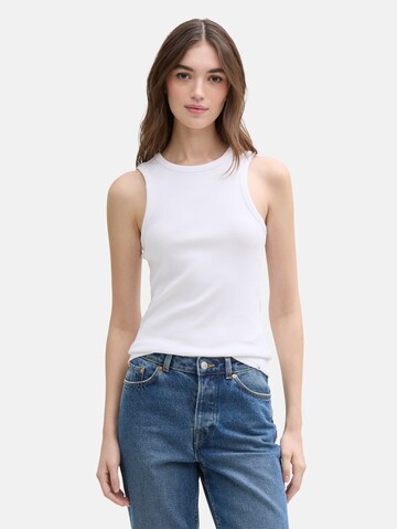 TOM TAILOR DENIM Top in Wit: voorkant